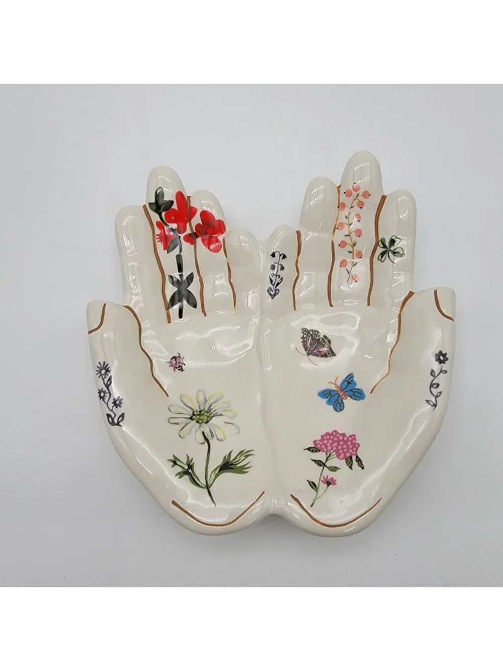 Nathalie Lete for Anthropologie Titania Serving Platter Butterflies Floral Hands